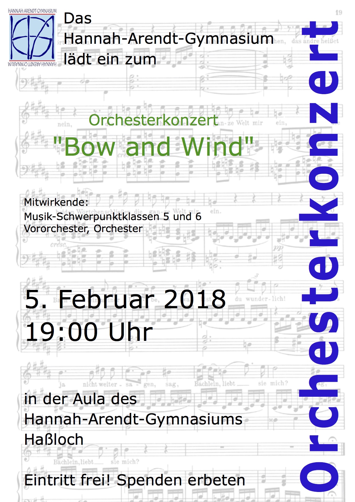 Plakat Orchesterkonzert 2018